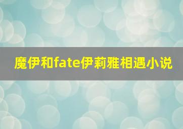 魔伊和fate伊莉雅相遇小说