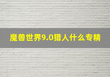 魔兽世界9.0猎人什么专精