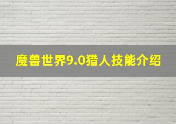 魔兽世界9.0猎人技能介绍