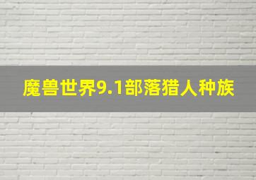 魔兽世界9.1部落猎人种族