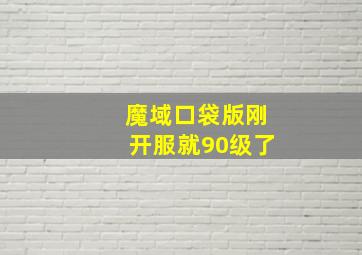 魔域口袋版刚开服就90级了