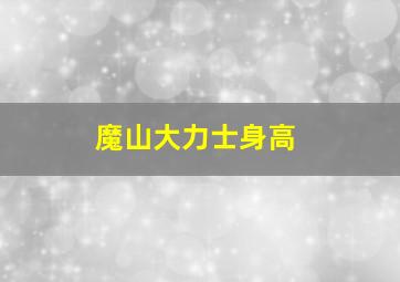 魔山大力士身高