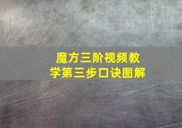 魔方三阶视频教学第三步口诀图解