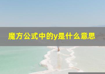 魔方公式中的y是什么意思