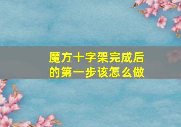 魔方十字架完成后的第一步该怎么做