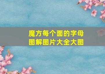 魔方每个面的字母图解图片大全大图