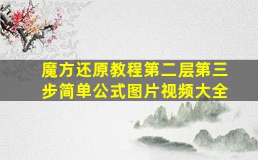 魔方还原教程第二层第三步简单公式图片视频大全