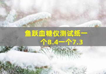 鱼跃血糖仪测试纸一个8.4一个7.3