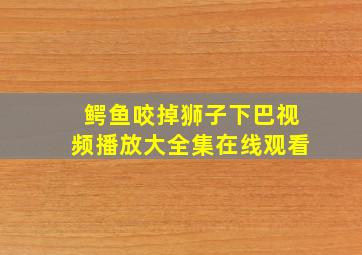 鳄鱼咬掉狮子下巴视频播放大全集在线观看