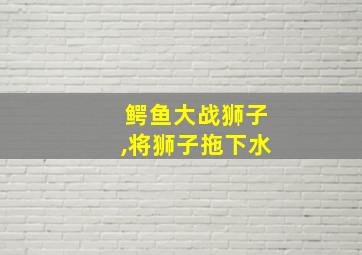 鳄鱼大战狮子,将狮子拖下水