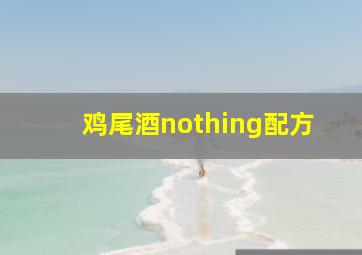 鸡尾酒nothing配方