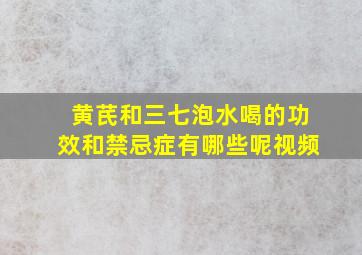 黄芪和三七泡水喝的功效和禁忌症有哪些呢视频