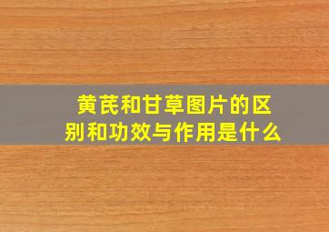 黄芪和甘草图片的区别和功效与作用是什么