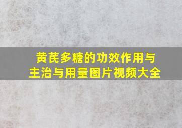 黄芪多糖的功效作用与主治与用量图片视频大全