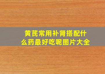 黄芪常用补肾搭配什么药最好吃呢图片大全