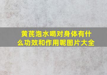 黄芪泡水喝对身体有什么功效和作用呢图片大全