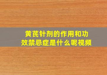 黄芪针剂的作用和功效禁忌症是什么呢视频