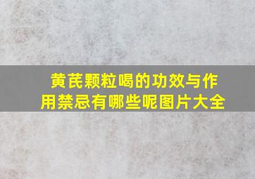 黄芪颗粒喝的功效与作用禁忌有哪些呢图片大全