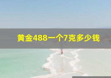 黄金488一个7克多少钱