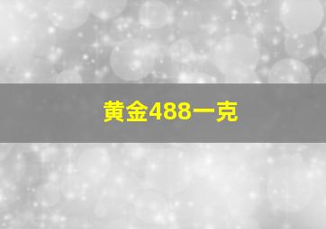 黄金488一克