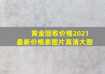 黄金回收价格2021最新价格表图片高清大图