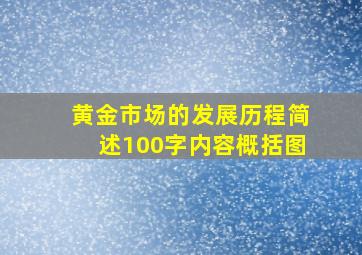 黄金市场的发展历程简述100字内容概括图