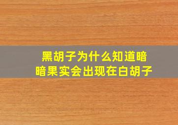 黑胡子为什么知道暗暗果实会出现在白胡子