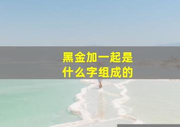 黑金加一起是什么字组成的