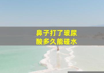 鼻子打了玻尿酸多久能碰水