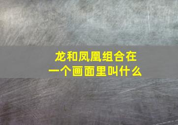 龙和凤凰组合在一个画面里叫什么