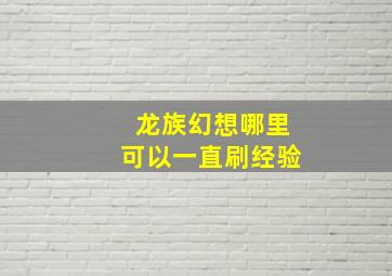 龙族幻想哪里可以一直刷经验