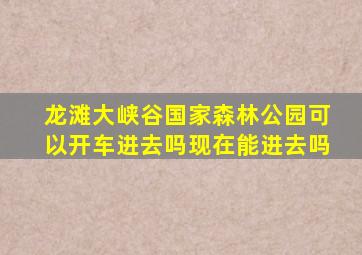 龙滩大峡谷国家森林公园可以开车进去吗现在能进去吗