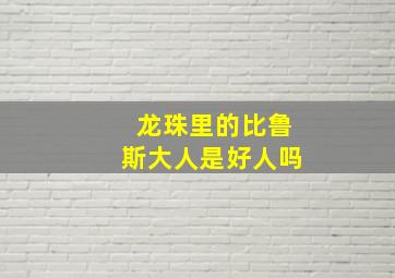 龙珠里的比鲁斯大人是好人吗