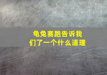 龟兔赛跑告诉我们了一个什么道理