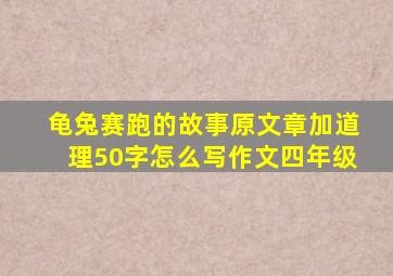 龟兔赛跑的故事原文章加道理50字怎么写作文四年级