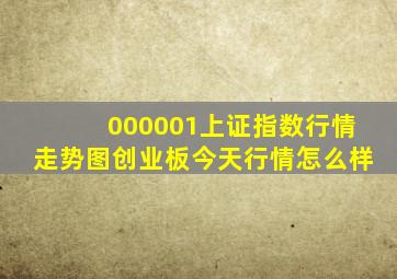 000001上证指数行情走势图创业板今天行情怎么样