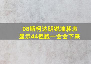 08斯柯达明锐油耗表显示44但跑一会会下来