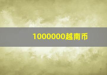 1000000越南币