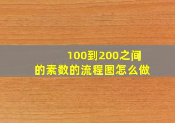 100到200之间的素数的流程图怎么做