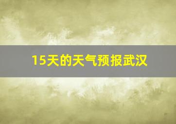 15天的天气预报武汉