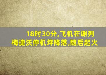 18时30分,飞机在谢列梅捷沃停机坪降落,随后起火