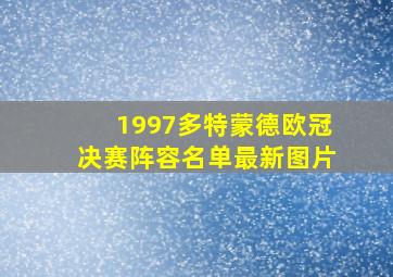 1997多特蒙德欧冠决赛阵容名单最新图片