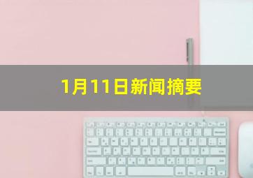 1月11日新闻摘要