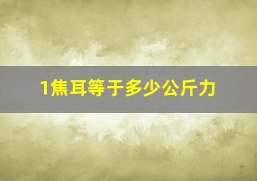 1焦耳等于多少公斤力