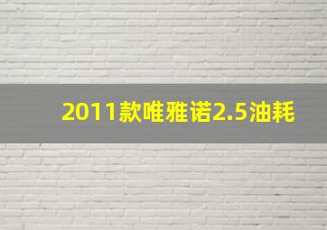 2011款唯雅诺2.5油耗