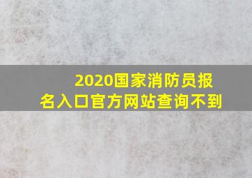 2020国家消防员报名入口官方网站查询不到