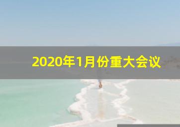 2020年1月份重大会议