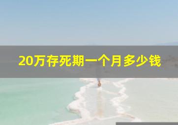 20万存死期一个月多少钱