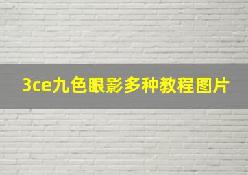 3ce九色眼影多种教程图片