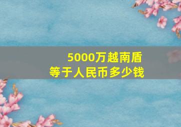 5000万越南盾等于人民币多少钱